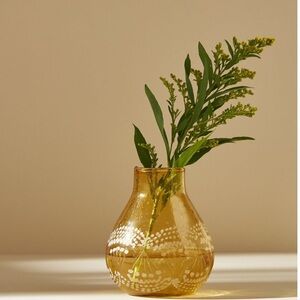By Anthropologie Vivi Glass Bud Vase in Gold